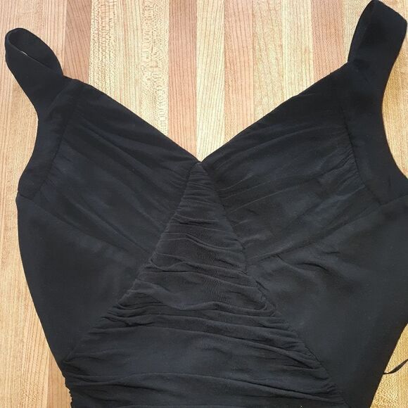 Le chateau Black Long Ruched Knit Formal Dress XXS - Picture 5 of 15